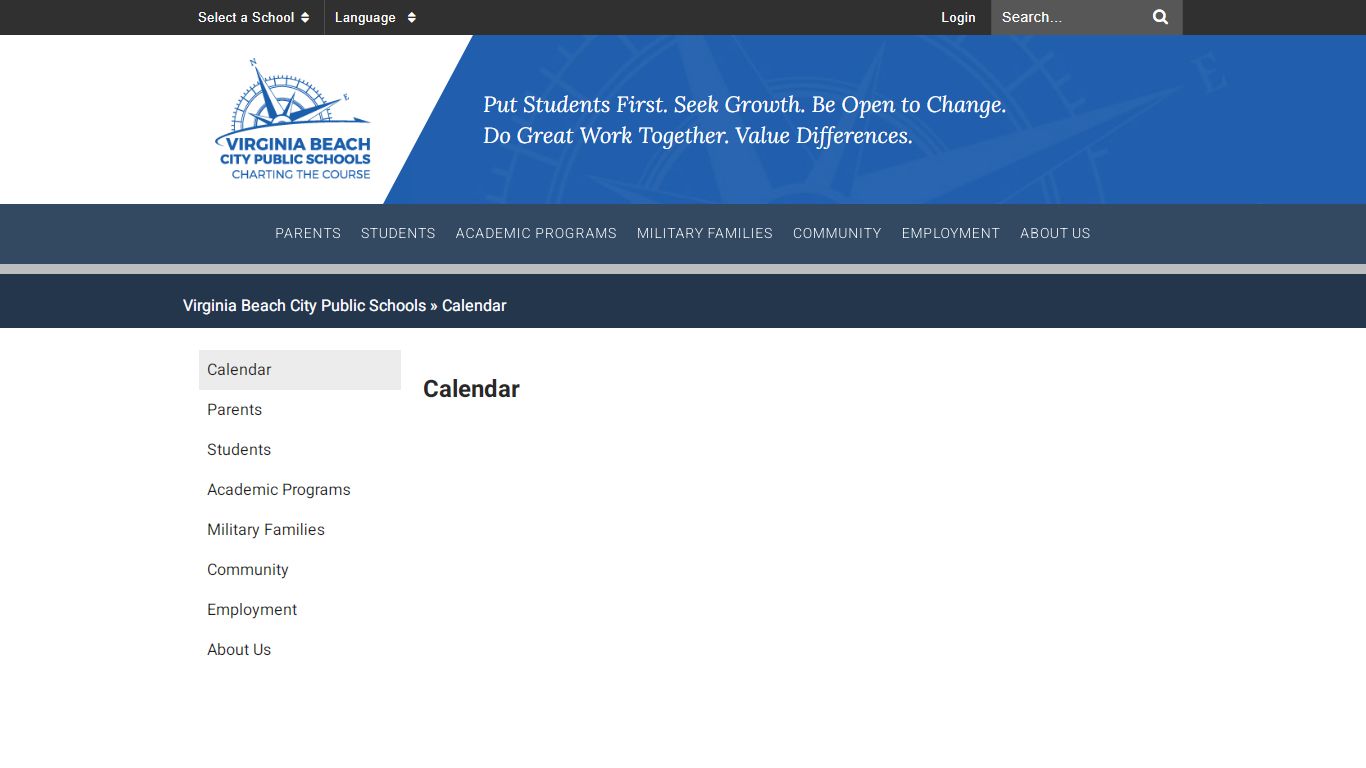 Calendar - Virginia Beach City Public Schools