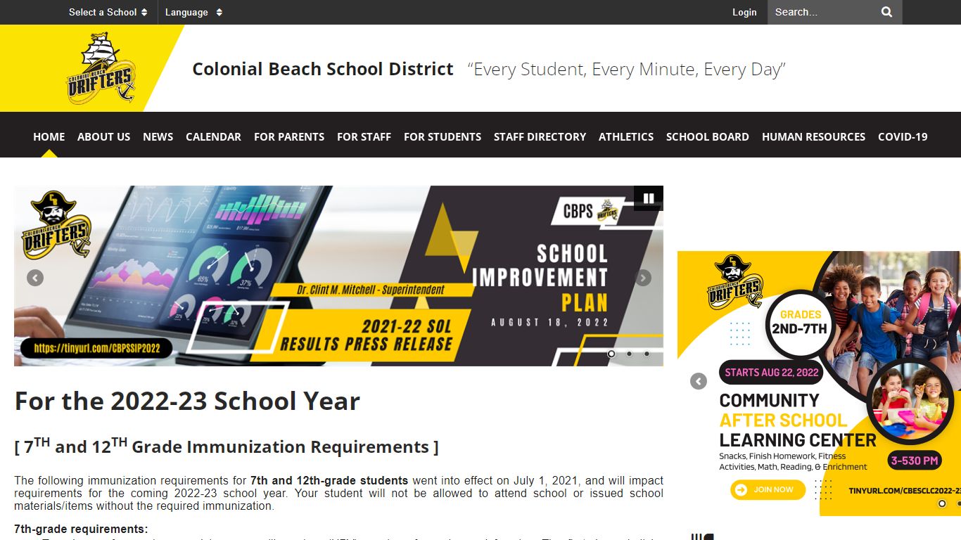 Home - Colonial Beach School District